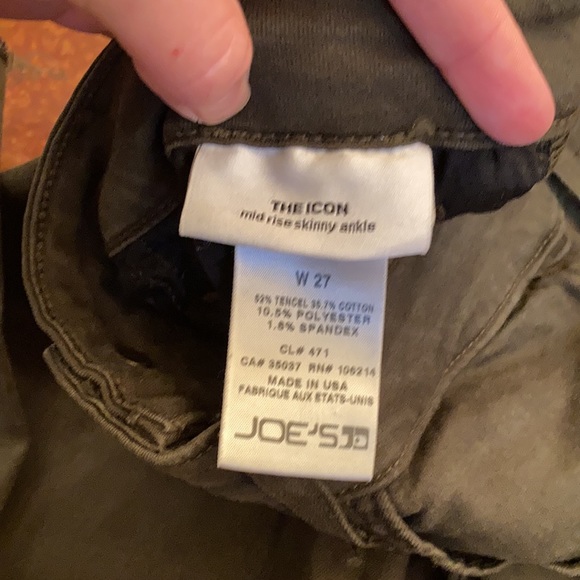 GUC Women’s Joe’s Jeans The Icon Mid-Rise Olive Green Stretch Jeans Sz 27 - Picture 4 of 10